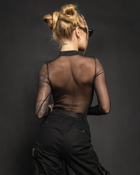NØIRTEK – “VEILED SIN” Mesh Bodysuit