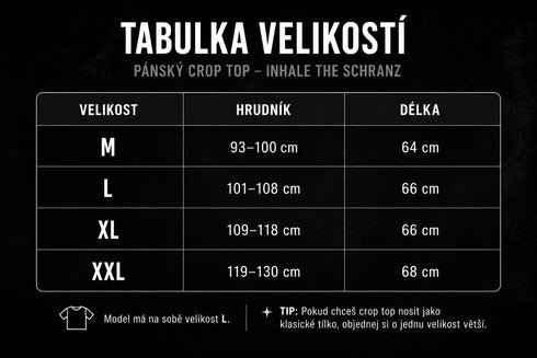 PÁNSKÝ CROP TOP – INHALE THE SCHRANZ