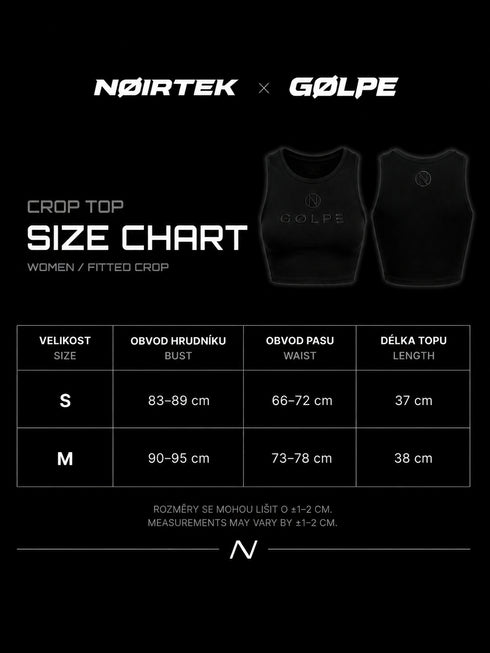DÁMSKÝ CROP TOP – GOLPE × NØIRTEK