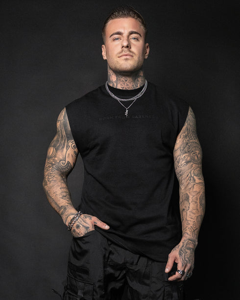 NØIRTEK Mens Oversized Tee "BORN FROM DARKNESS"